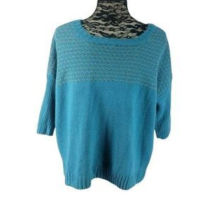 Love Richie Small Knit Blue With Orange dolman Sweater